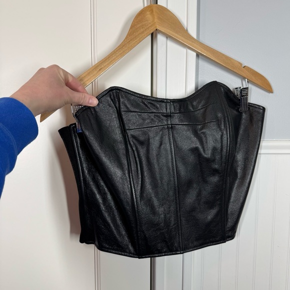 Vintage Wilson’s Leather Maxima Strapless Corset Bustier Black Size large y2k - Picture 3 of 7